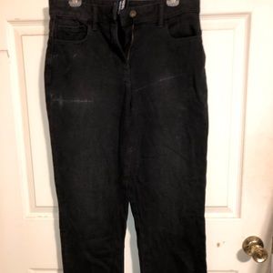 Collision straight leg jeans